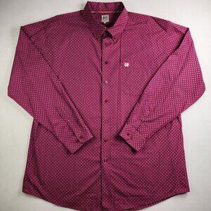 Cinch Shirt Mens XXL Purple Paisley Western Button Down Long Sleeve Cowboy Rodeo